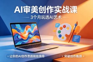 AI审美创作实战课,3个月玩透AI艺术,让你的AI创作思路脱胎换骨,突破创作瓶颈-则成副业项目资源站