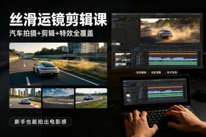 大叔丝滑运镜剪辑课,汽车拍摄+剪辑+特效全覆盖,新手也能拍出电影感-则成副业项目资源站