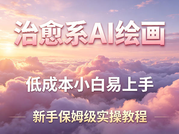 治愈系AI绘画提示词项目，低成本小白易上手，每天10分钟，新手保姆级实操教程-则成副业项目资源站