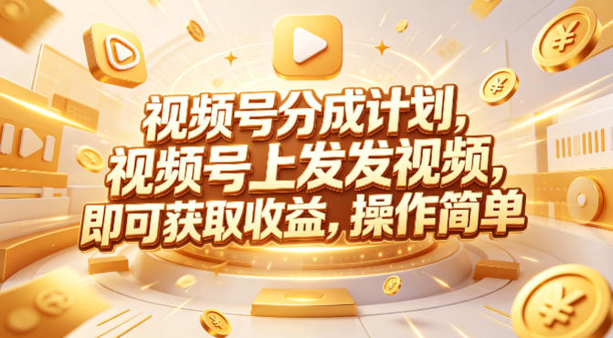 视频号分成计划，599元众筹的Red团队课程，视频号上发发视频，即可获取收益，操作简单-则成副业项目资源站