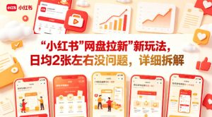 小红书【网盘拉新】新玩法，日均2张左右没问题，详细拆解-则成副业项目资源站