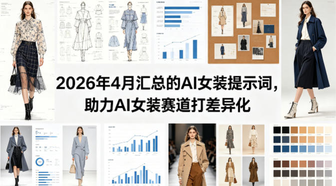 2026年4月汇总的AI女装提示词，助力AI女装赛道打差异化-则成副业项目资源站