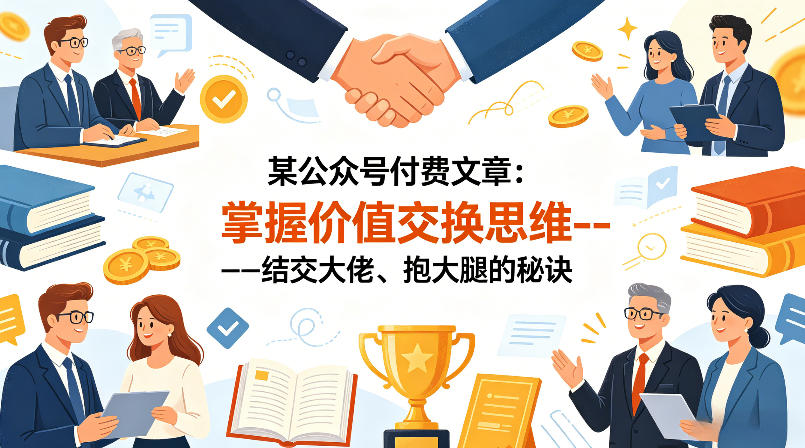某公众号付费文章：掌握价值交换思维—-结交大佬、抱大腿的秘诀-则成副业项目资源站
