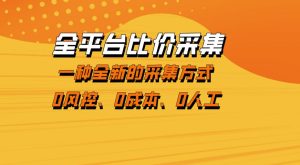 全平台比价采集,一个稳定的数据采集项目,区别于传统的玩法不风控,零成本操作【揭秘】-则成副业项目资源站