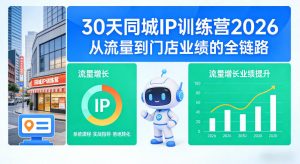 30天同城IP训练营2026年，从流量到门店业绩的全链路-则成副业项目资源站