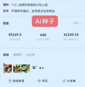 视频号AI种子带货，0粉0保证金就可做，人人能做，实操日入1k+-则成副业项目资源站