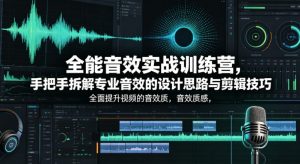 全能音效实战训练营，手把手拆解专业音效的设计思路与剪辑技巧，全面提升视频的音效质感-则成副业项目资源站