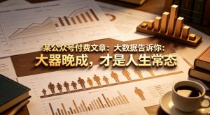 某公众号付费文章：大数据告诉你：大器晚成，才是人生常态-则成副业项目资源站