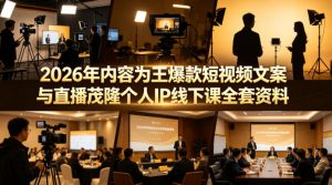 2026年内容为王爆款短视频文案与直播茂隆个人IP线下课全套资料(价值4980)-则成副业项目资源站