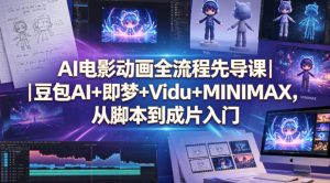 AI电影动画全流程先导课｜豆包AI+即梦+Vidu+MINIMAX，从脚本到成片入门-则成副业项目资源站