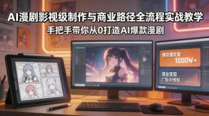AI漫剧影视级制作与商业路径全流程实战教学，手带你从0打造AI爆款漫剧-则成副业项目资源站