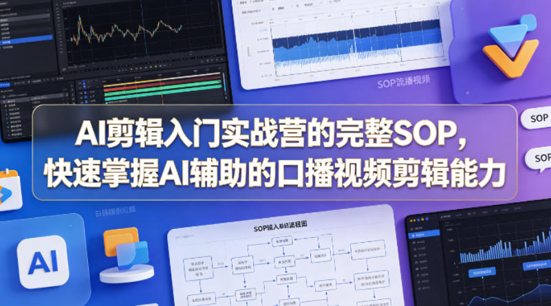 AI剪辑入门实战营的完整SOP，快速掌握AI辅助的口播视频剪辑能力-则成副业项目资源站