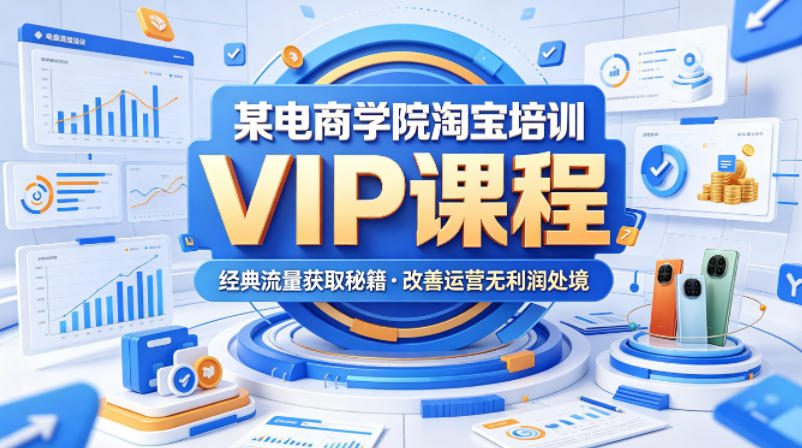 某电商学院淘宝培训VIP课程，各种经典有用的流量获取秘籍，改善运营产品没利润的处境（2026年5月）-则成副业项目资源站
