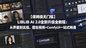 【保姆级无门槛】LIBLIB AI 2.0全新升级全教程：从界面到实操，图生视频+ComfyUI一站式精通-则成副业项目资源站