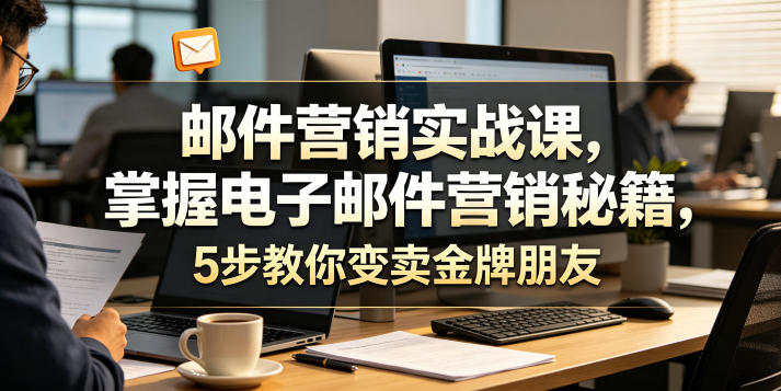 邮件营销实战课，掌握电子邮件营销秘籍，5步教你变卖金牌朋友【原创双语字幕】-则成副业项目资源站