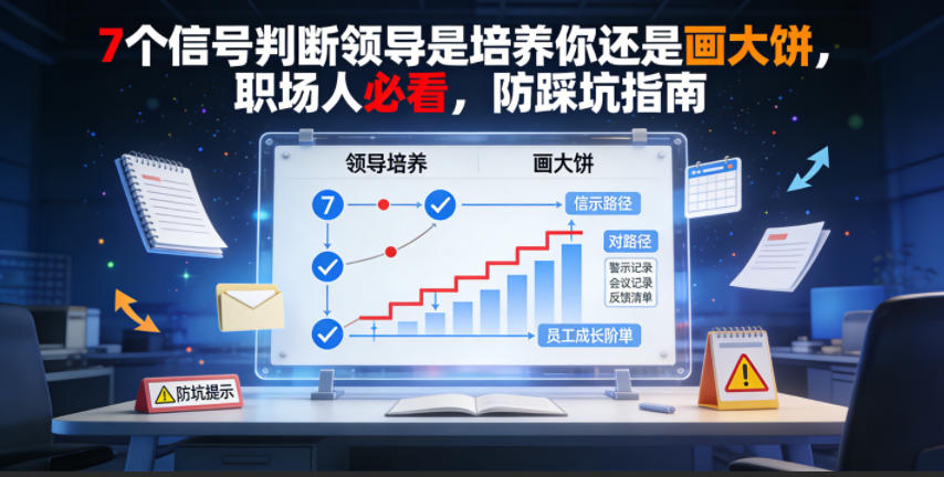付费文章：7个信号判断领导是培养你还是画大饼，职场人必看，防踩坑指南-则成副业项目资源站