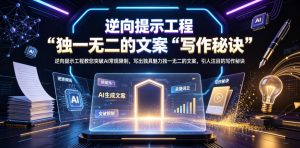 逆向提示工程教您突破AI常规限制，写出独具魅力独一无二的文案，引人注目的写作秘诀【原创双语字幕】-则成副业项目资源站