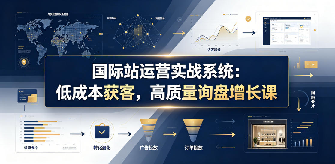 国际站运营实战系统：低成本获客，高质量询盘增长课（更新26年）-则成副业项目资源站