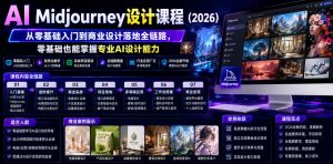 AI Midjourney设计课程（2026），从零基础入门到商业设计落地全链路，零基础也能掌握专业AI设计能力-则成副业项目资源站