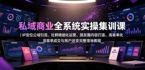 私域商业全系统实操课｜IP定位公域引流、社群精细化运营、朋友圈内容打造、高客单成交与用户裂变完整落地教程-则成副业项目资源站