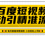 百度短视频被动引精准流量，每天躺着来精准粉，超级简单小白轻松上手-则成副业项目资源站