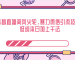 抖音直播间风火轮，暴力微信引流技术，低成本日加上千法-则成副业项目资源站