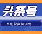 头条号原创视频特训营：一对一带你玩转短视频，新号10天日收益破252元-则成副业项目资源站