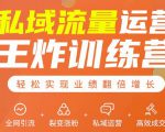 私域流量运营王炸训练营：全网引流+裂变涨粉+私域运营+高效成交-则成副业项目资源站