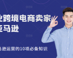 职业跨境电商卖家聊亚马逊：亚马逊运营的10项必备知识，12堂课让你看懂亚马逊运营-则成副业项目资源站