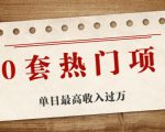 30套热门项目：单日最高收入过万 (网赚项目、朋友圈、涨粉套路、抖音、快手)等-则成副业项目资源站