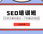 SEO培训班课程，手把手教你做出一个权重6的例站，价值8000元-则成副业项目资源站