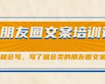 朋友圈文案培训课,听了就会写,写了就会卖的朋友圈文案课-则成副业项目资源站