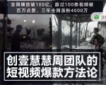 创壹慧慧周短视频爆款方法论，让你快速入门、少走弯路、节省试错成本-则成副业项目资源站