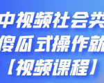 抖音中视频社会类玩法，傻瓜式操作就能赚钱【视频课程】-则成副业项目资源站