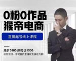 猴帝电商直播起号课,零粉零作品开播底层逻辑,直播五天打爆广场流量-则成副业项目资源站