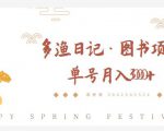 多渔日记·图书项目，无货源图书模式，纯搬运，单号月入4000+-则成副业项目资源站