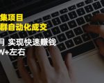 虚拟图集项目:矩阵站群自动化成交,3-5个月实现快速赚钱月入1W+左右-则成副业项目资源站