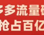 阿杰·拼多多流量破局:如何打黑标，爆款的思路，拼多多流量框架，快速抢占百亿流量-则成副业项目资源站