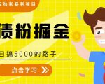 全网2022独家暴利项目，负债粉掘金，日搞5000的路子-则成副业项目资源站