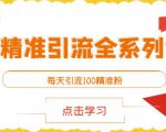 闲鱼精准引流全系列课程，每天引流100精准粉【视频课程】-则成副业项目资源站