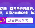 贝千电商店群：京东全类目解析，京东店群专业运营，实操200家店铺，纯实战经验-则成副业项目资源站