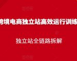 跨境电商独立站高效运行训练营，独立站全链路拆解-则成副业项目资源站