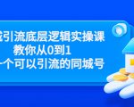 同城引流底层逻辑实操课，教你从0到1做一个可以引流的同城号（价值4980）-则成副业项目资源站