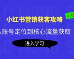 小红书营销获客攻略：从账号定位到核心流量获取，爆款笔记打造-则成副业项目资源站