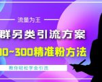 价值888的QQ群另类引流方案，半自动操作日200~300精准粉方法【视频教程】-则成副业项目资源站