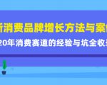 新消费品牌增长方法与案例精华课：20年消费赛道的经验与坑全收录-则成副业项目资源站
