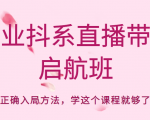 企业抖系直播带货启航班,正确入局方法,学这个课程就够了-则成副业项目资源站