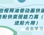 短视频油管动画快速制作涨粉快变现能力高（0基础进阶大神）-则成副业项目资源站