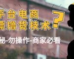 外面收费2980的全平台电商白嫖撸货技术（仅揭秘勿操作-商家防范必看）-则成副业项目资源站