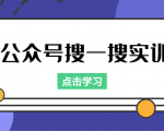 公众号搜一搜实训，收录与恢复收录、 排名优化黑科技，附送工具（价值998元）-则成副业项目资源站